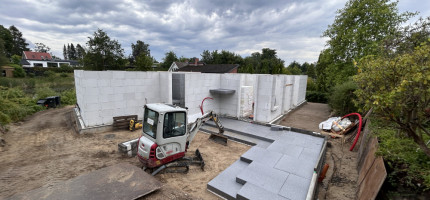 Fundamentet på Lindevej tager form
