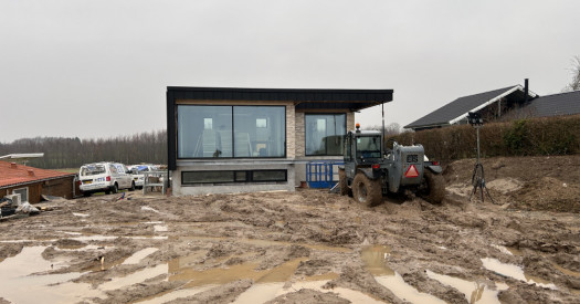 Byggeriet skrider frem på Skrillinge Strand
