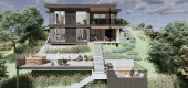 Villa på skrånende grund - I