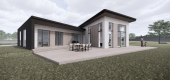 Moderne fuldmuret landejendom 