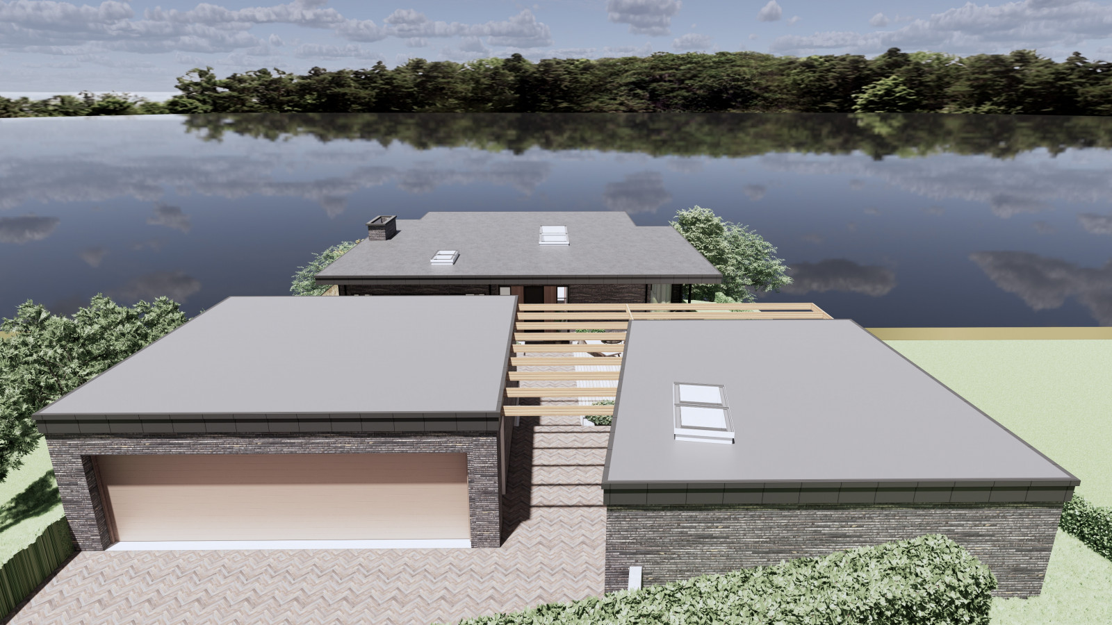 Villa på skrånende grund - I