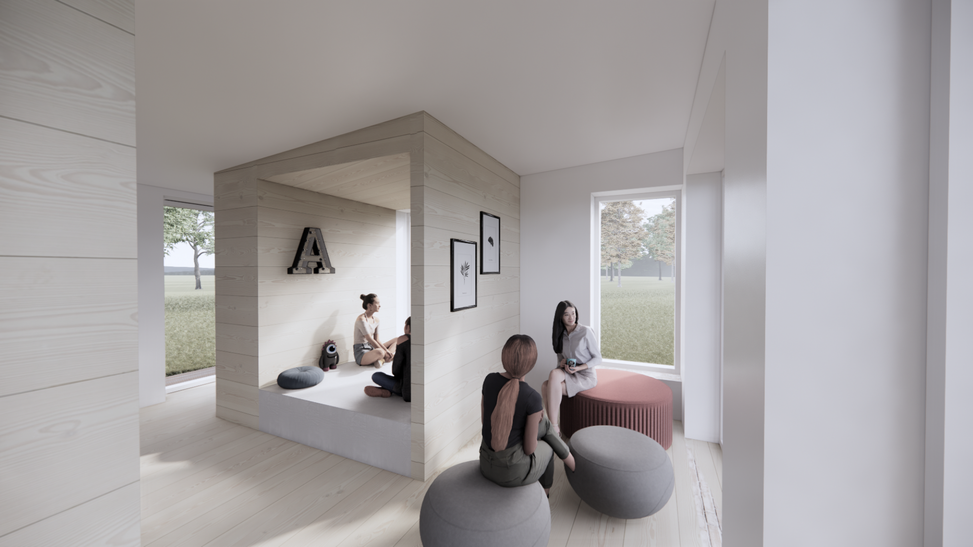Moderne fuldmuret landejendom 
